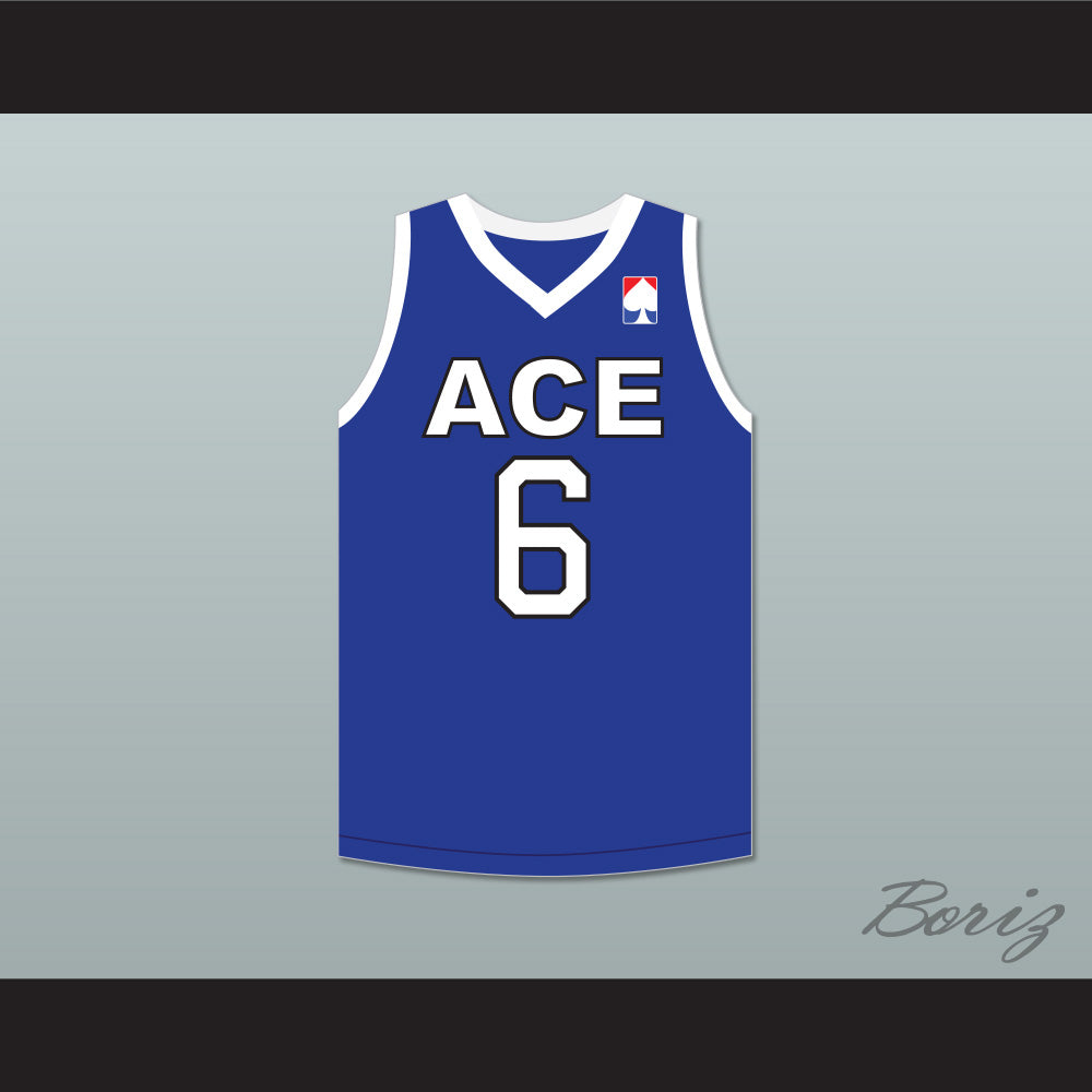 Tarzann 6 ACE Family Charity Blue Basketball Jersey