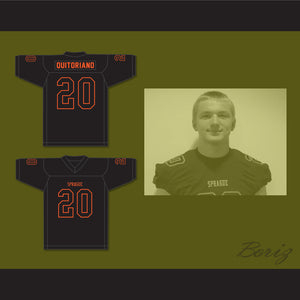 Teagan Quitoriano 20 Sprague High School Olympians Black Football Jersey 2