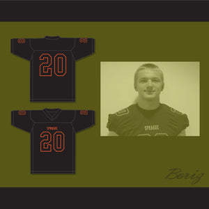Teagan Quitoriano 20 Sprague High School Olympians Black Football Jersey 1