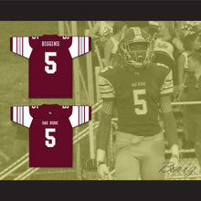 Load image into Gallery viewer, Tee Higgins 5 Oak Ridge High School Wildcats Maroon Football Jersey 2