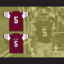 Load image into Gallery viewer, Tee Higgins 5 Oak Ridge High School Wildcats Maroon Football Jersey 1