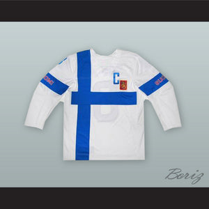 Teemu Selanne 8 Finland National Team White Hockey Jersey
