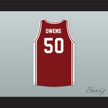 Load image into Gallery viewer, Terrell Owens 50 Benjamin Russell High School Wildcats Maroon Basketball Jersey