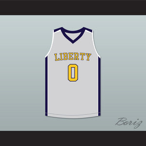 Terron Forte 0 Liberty High School Light Gray Basketball Jersey Amateur