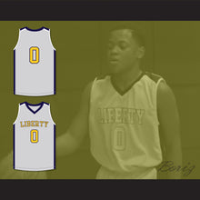 Load image into Gallery viewer, Terron Forte 0 Liberty High School Light Gray Basketball Jersey Amateur