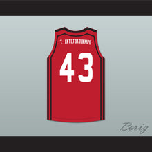 Load image into Gallery viewer, Thanasis Antetokounmpo 43 Filathlitikos A.O Zografou B.C. Red Basketball Jersey