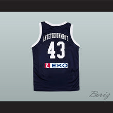 Load image into Gallery viewer, Thanasis Antetokounmpo 43 Greece Navy Blue Basketball Jersey