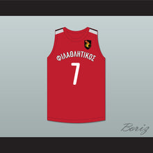 Load image into Gallery viewer, Thanasis Antetokounmpo 7 Filathlitikos A.O Zografou B.C. Red Basketball Jersey 2