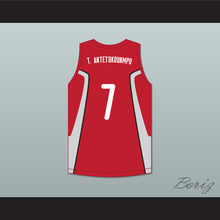 Load image into Gallery viewer, Thanasis Antetokounmpo 7 Filathlitikos A.O Zografou B.C. Red Basketball Jersey 2