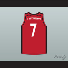 Load image into Gallery viewer, Thanasis Antetokounmpo 7 Filathlitikos A.O Zografou B.C. Red Basketball Jersey