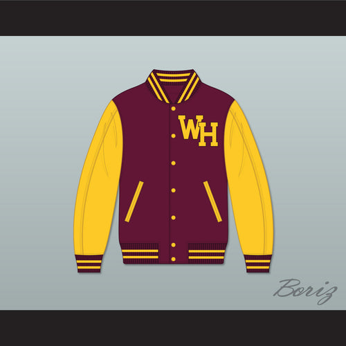 The Society West Ham High School Centurions Maroon and Gold Varsity Letterman Jacket-Style Sweatshirt