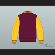 Load image into Gallery viewer, The Society West Ham High School Centurions Maroon and Gold Varsity Letterman Jacket-Style Sweatshirt