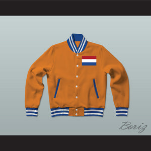 The Netherlands Varsity Letterman Jacket-Style Sweatshirt