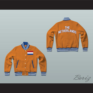 The Netherlands Varsity Letterman Jacket-Style Sweatshirt
