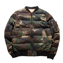 Load image into Gallery viewer, Thick Winter Bomber Coat Men Stand Collar Military Jacket Plus Size 4XL 5XL Hip Hop Coats Camouflage 2020 Ma1
