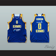 Load image into Gallery viewer, Thomas Robinson 0 BC Khimki Moscow Russia Blue Basketball Jersey
