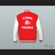 Load image into Gallery viewer, Tijuana Piranhas Mexican Expansion Team Red Wool and White Lab Leather Varsity Letterman Jacket