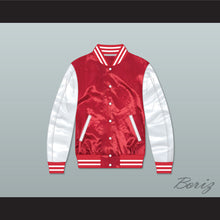 Load image into Gallery viewer, Tijuana Piranhas Mexican Expansion Team Red/ White Varsity Letterman Satin Bomber Jacket