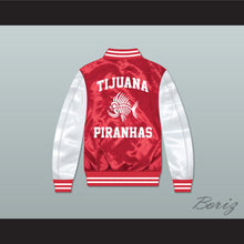 Load image into Gallery viewer, Tijuana Piranhas Mexican Expansion Team Red/ White Varsity Letterman Satin Bomber Jacket