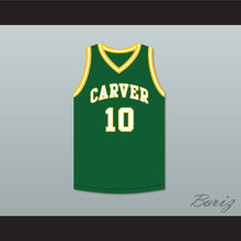 Load image into Gallery viewer, Tim Hardaway 10 Carver Military Academy Challengers Green Basketball Jersey 2