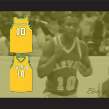 Load image into Gallery viewer, Tim Hardaway 10 Carver Military Academy Challengers Yellow Gold Basketball Jersey 1