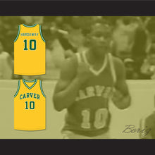 Load image into Gallery viewer, Tim Hardaway 10 Carver Military Academy Challengers Yellow Gold Basketball Jersey 2