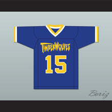 Load image into Gallery viewer, Tom Stewart 15 Fernfield Timberwolves Football Jersey