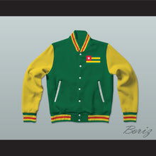 Load image into Gallery viewer, Togo Varsity Letterman Jacket-Style Sweatshirt