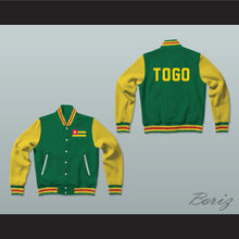 Load image into Gallery viewer, Togo Varsity Letterman Jacket-Style Sweatshirt