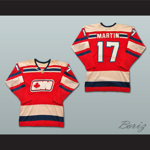 Tom Martin 17 WHA Ottawa Nationals Hockey Jersey