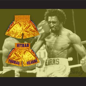 Tommy 'The Hitman' Hearns Yellow Boxing Shorts