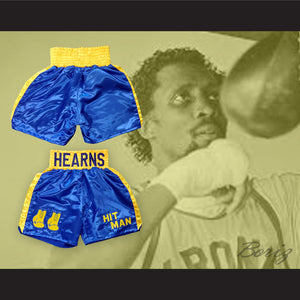 Tommy 'The Hitman' Hearns Blue Boxing Shorts