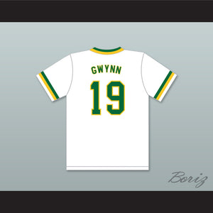 Tony Gwynn 19 Long Beach Polytechnic High School Jackrabbits White Baseball Jersey 2
