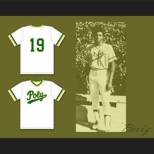 Tony Gwynn 19 Long Beach Polytechnic High School Jackrabbits White Baseball Jersey 1