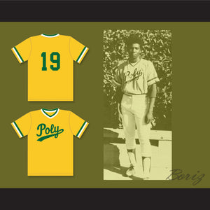 Tony Gwynn 19 Long Beach Polytechnic High School Jackrabbits Yellow Baseball Jersey 1