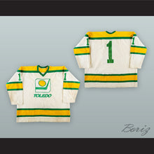Load image into Gallery viewer, Tony Piroski 1 Toledo Goaldiggers White Hockey Jersey