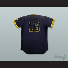 Load image into Gallery viewer, Toparzs GIFU 16 Navy Blue Button Down Baseball Jersey