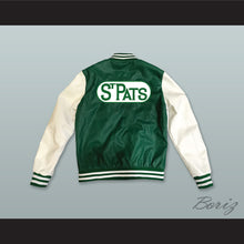 Load image into Gallery viewer, Toronto St Pats Hockey Green and White Lab Leather Varsity Letterman Jacket