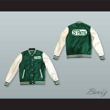 Load image into Gallery viewer, Toronto St Pats Hockey Green and White Lab Leather Varsity Letterman Jacket