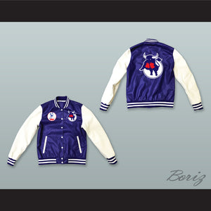 WHA Toronto Toros Blue and White Lab Leather Varsity Letterman Jacket 1
