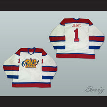 Load image into Gallery viewer, Torrie Jung 1 Edmonton Oil Kings Hockey Jersey