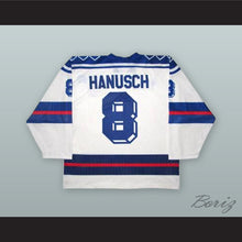 Load image into Gallery viewer, Torsten Hanusch 8 East Germany National Team White Hockey Jersey