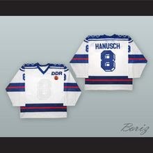 Load image into Gallery viewer, Torsten Hanusch 8 East Germany National Team White Hockey Jersey