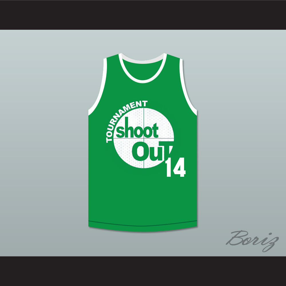 14 Green Tournament Shoot Out Basketball Jersey Above The Rim