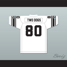 Load image into Gallery viewer, Tracy Two Dogs 80 Blue Springs Bison High School White Football Jersey The Slaughter Rule