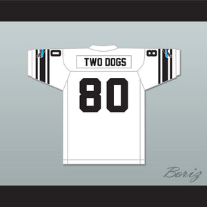 Tracy Two Dogs 80 Blue Springs Bison High School White Football Jersey The Slaughter Rule