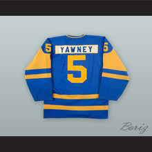 Load image into Gallery viewer, Trent Yawney 5 Saskatoon Blades Blue Hockey Jersey