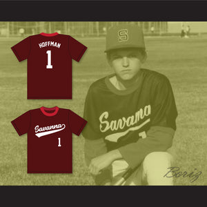 Trevor Hoffman 1 Savanna High School Rebels Maroon Baseball Jersey 2