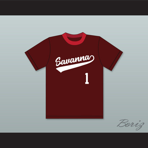 Trevor Hoffman 1 Savanna High School Rebels Maroon Baseball Jersey 1