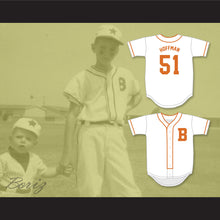 Load image into Gallery viewer, Trevor Hoffman 51 Bellflower Little League White Baseball Jersey 2
